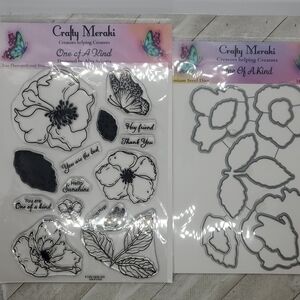 Crafty Meraki Floral Stamp and Die Set
